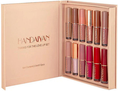 MR. HUDA Set of 12 Handaiyan Velvet Matte Liquid Lipsticks(Multicolor, 30 ml)