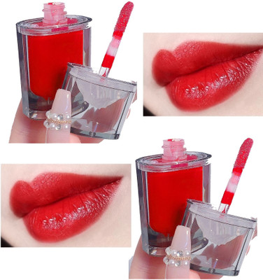 Latixmat Combo Non Transfer Waterproof Longlast Sensational Moisturizing Liquid Tint(Red, 6 ml)