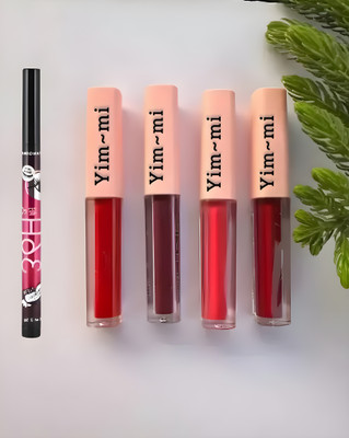 yim~mi 4 in 1 Matte Liquid Lipstick | Waterproof and Smudge proof(multicolor, 16 ml)
