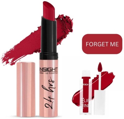 INSIGHTCOSMETIC 24 Hrs Non Transfer Matte Lipstick (FORGET ME) with Lip Color Red(FORGET ME, 9 g)