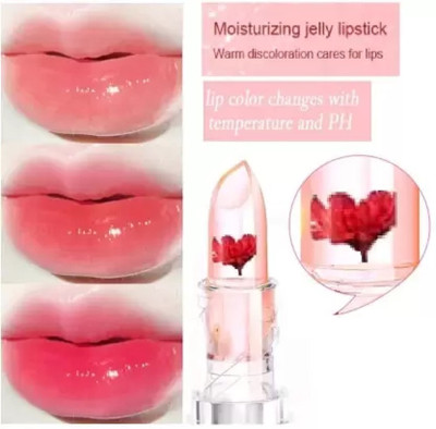 GABBU New Flower Jelly Moisturizer Long Lasting Nutritious Magic Color Change Lip Balm(RED, 3.6 g)
