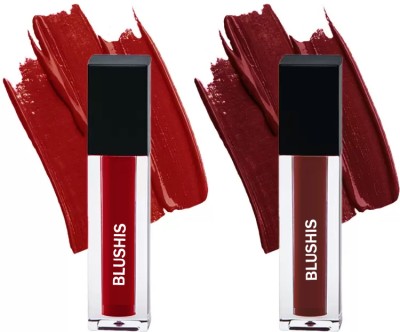 BLUSHIS Long Lasting Lipstick up to 12 Hours Stay | Matte Finish | Waterproof(MultiColor, 3 ml)