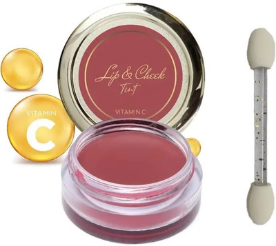 CATERINACHIARA Long Lasting 3-in-1Lip & Cheek Tint for Women(EDGY-RED, 8 g)