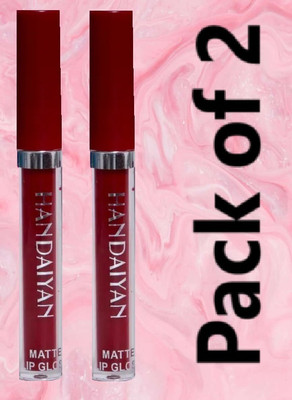 LARA KOSSLER Maroon Liquid Lipstick – Pack of Two(MAROON, 10 ml)