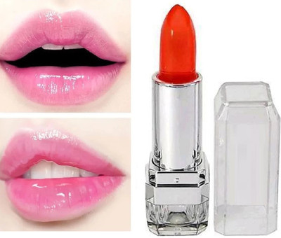 HUZURLU Mood Lipstick Colour Changing with Jelly Crystal Temperature Changing Lipstick(orange, 3.6 g)