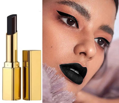 USBK Pure Matte Creamy Lipstick | Non-drying, Highly pigmented Lipstick(BLACK, 3.6 g)
