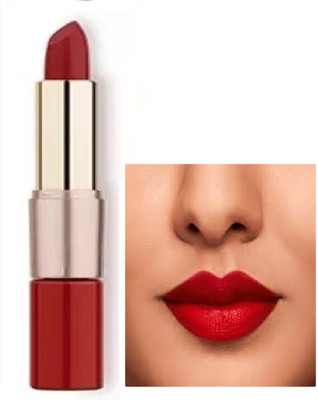 Luipui 2 in 1 red matte finish lipstick pack of 1 waterproof and matte look(red, 6 g)