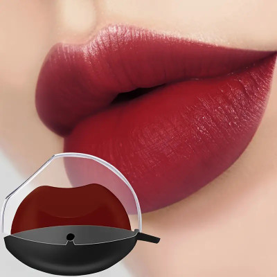MYEONG Lip Shape Apple Design, Long Lasting, Moisturizing Matte Lipstick(Deep Red, 5 g)