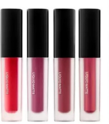 Yuvami's Long-Lasting & Waterproof The Red Edition Liquid Matte Lipsticks Set of 4(Red Edition, 8 ml)