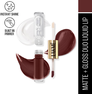 Lakmé 9 To 5 Matte To Glass Liquid Lip  (Cocoa, 7.6 G) For Rs. 162 @ 77 %