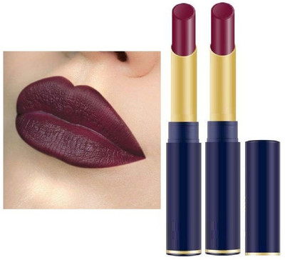 Latixmat Non Transfer Waterproof Smudge Proof Long Lasting Matte Lipstick(Maroon Wine, 8 g)