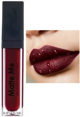 Yuency smooth matte finish non-transfer liquid lipstick waterproof(maroon, 6 ml)