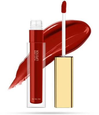 HUZURLU Highly Pigmented Ultra Matte Long Lasting Lipstick(BLOOD RED, 4 ml)