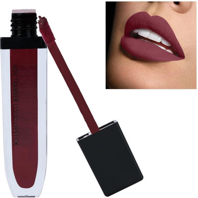 Lemixco Ultra Smooth Matte Liquid Lipstick Smooth Lip Color(wine, 5 ml)