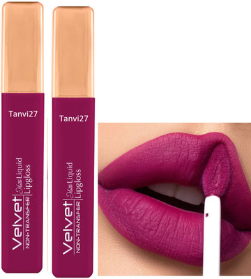 tanvi27 Combo Velvet finish Matte Liquid Lipstick Berbie pink Long Lasting(Berbie pink, 10 ml)