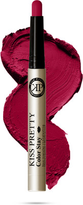 KISS PRETTY Color Stay Lightweight Long Lasting Non-Transfer Matte Crayon Lipstick(Mehroon Magic, 3.5 g)