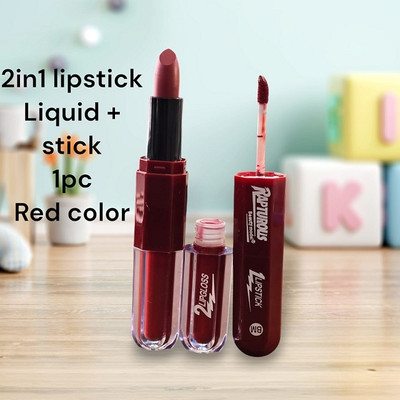 K3NTERPRISES 2 in 1 Lipstick | Full | Comfortable | 2 in 1 | Lipstick + Liquid Lipstick.(MEHROON, 10 ml)
