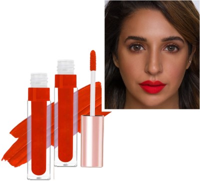 tanvi27 New Long Lasting Kiss Proof Tined Mattie Liquid Orange Lipstick(Orange, 12 ml)