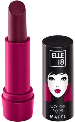 ELLE 18 Color Pops Matte Lipstick, Cherry Wine, Moisturising, Infused with Jojoba Oil(Maroon, 4.3 g)