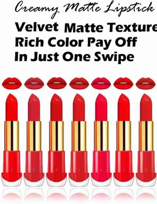kKode beutiful shade lipstick combo colour pack of 7(multi colour, 40 ml)