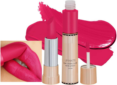 Yuency BEST MATTE AND CRAYON WATERPROOF 2 IN 1 LIPSTICK(ROSE PINK, 8 ml)