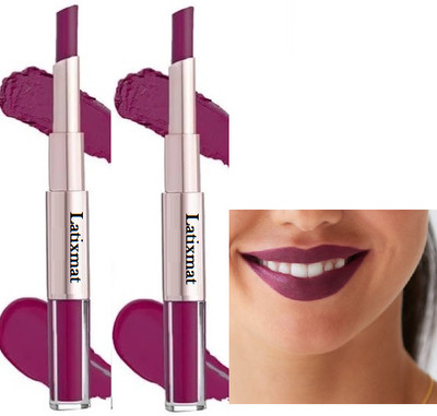 Latixmat Combo 2in1 Lipstick-Long-Lasting Moisturizing Lip Color for Natural & Bold Looks(MAUVE, 14 ml)