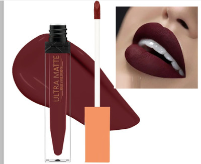 GABBU Korean Smudge Proof & Kiss Proof Dark Maroon Matte Lipstick(maroon, 9 ml)