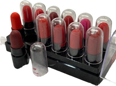KEFI BEAUTY Mini Matt Lipstick Super Look Matte 12 Hour Stay Set of 12(Multicolor, 7.5 g)