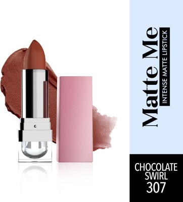 BLUE HEAVEN Matte Me Intense Matte Lipstick - Chocolate Swirl 307(Choco Swrill, 4 g)