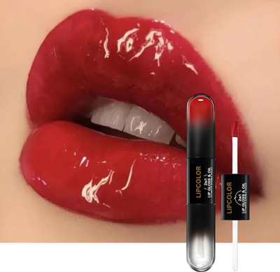 RED4 2-In-1 Liquid Lipstick|Lip Gloss Long-Lasting Fuller & Pump-Up lipstick(red, 6 ml)