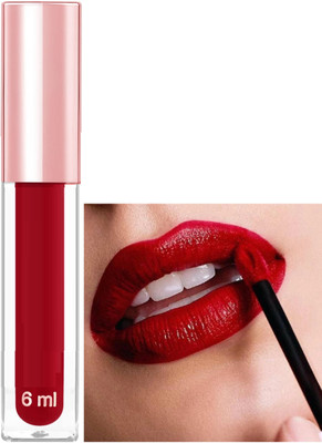 Emijun Matte Liquid Lip Lipstick Lightweight & Transferproof bright red(bright red, 6 ml)