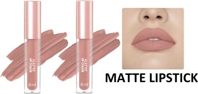 Latixmat Lipstick Waterproof & Smudge Proof Light Brown Lipstick For Woman(Light Brown, 12 ml)