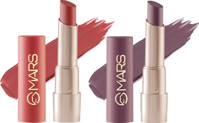 MARS Ultra Pigmented Creamy Matte Lipstick(Kathak Kween-01, Sinful Salsa-14, 6.4 g)