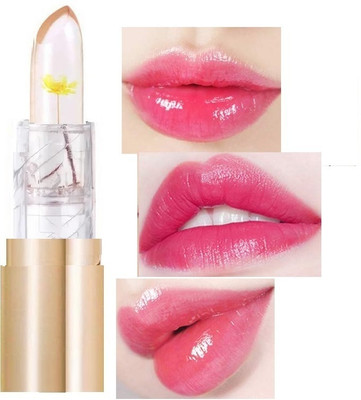 Wonholli Magic Temperature Color Changing Lip Gloss Crystal Flower Gel Lipstick(Pink, 3 g)