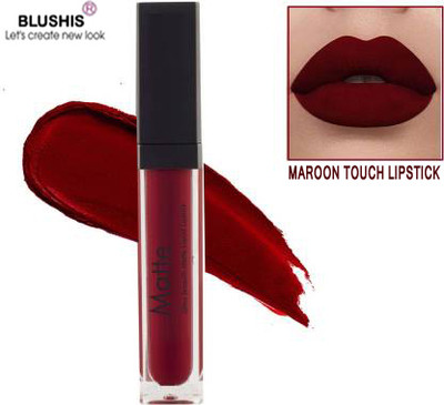 BLUSHIS Non Transfer Waterproof Longlast Matte Liquid Lipstick(Maroon, 18 ml)