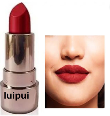 Luipui red matte lipstick pack of 1 beat or women(red, 6 g)