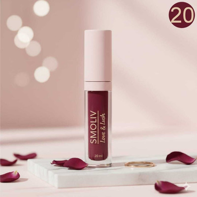 Smoliv Maroon Matte Non Transfer Liquid Lipstick, Long Lasting & Lightweight 78(Maroon, 20 ml)