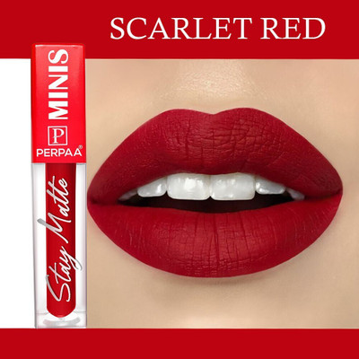Perpaa Mini Lipstick Set Lip Color Smudge Proof |Long Lasting |Non Transferable(Scarlet Red, 2.5 ml)