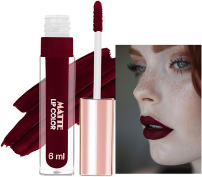 AEPRUY Matte Highly Pigmented Liquid Lipstick(Maroon, 6 ml)