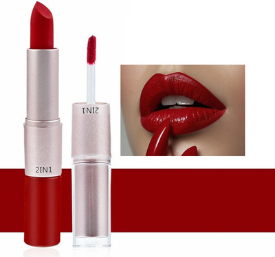 N&N Non- Sticky , Highly pigmented Dual Lipstick(Red, 8 g)