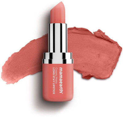 Mamaearth Creamy Matte Long Stay Lipstick with Murumuru Butter and Vitamin E(Coral Bloom, 4.2 g)