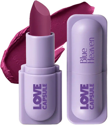 BLUE HEAVEN Love Capsule Powder Matte Lipstick Infused With Vitamin E(Plum Berry, 4 g)