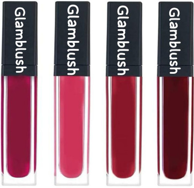 glamblush RED EDITION MATTE MINI 4 IN 1 PROFESSIONAL LIQUID LIPSTICKS(MULTICOLORED, 8 ml)