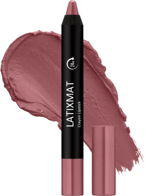 Latixmat Pro Matte Non Transfer Crayon Lip Color Matte Finish(NUDY MAUVE, 3.5 g)
