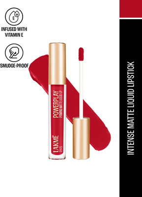 Lakmé 9to5 Primer + Matte Liquid Lip Color(MR3 Vivid Crimson, 4.2 ml)