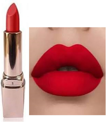 Luipui red matte finish lipstick waterproof and pack of 1(red, 6 g)