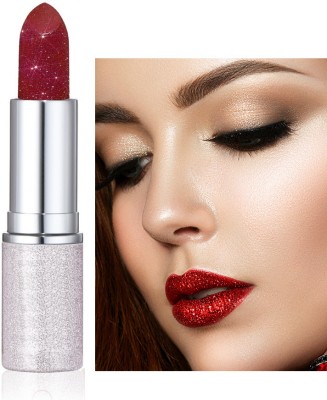 THTC 3D SHADE GLITTERY SHIMMERY SPARKLY FINISH LOOK PIGMENTED LIPSTICK(RED, 3.5 g)