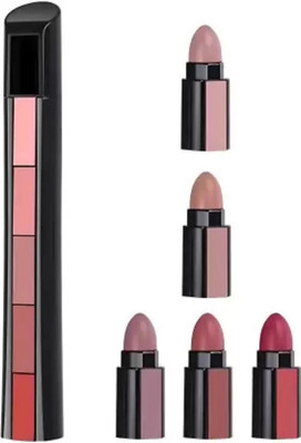Deeparth Multi Shades 5 in 1 Matte Creamy Lipstick(Multicolor, 5 ml)