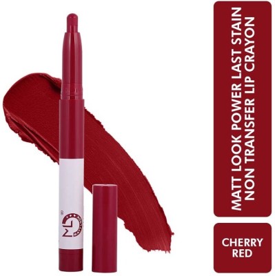 MATTLOOK Power Last Lip Stain Crayon Lipstick,Rich Color,Non Transfer Cherry Red (2.0gm)(Cherry-Red, 1.3 g)