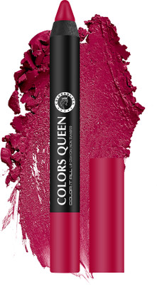 COLORS QUEEN Color It All Highly Pigmented Long Lasting Non Transfer Matte Crayon Lipstick(Plum Pick, 3.5 g)